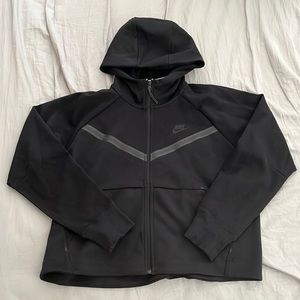 NIKE brand new with tag Printed cotton-blend jersey hoodie black size L